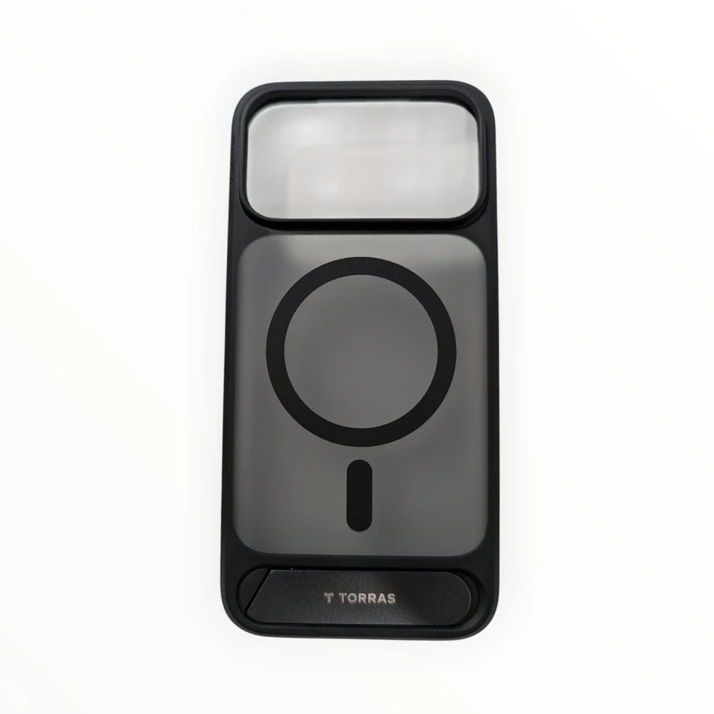 Oo2-Poly TORRAS Ostand L1 Case w/ Kickstand for‎ Apple iPhone 17 Pro Max - Black